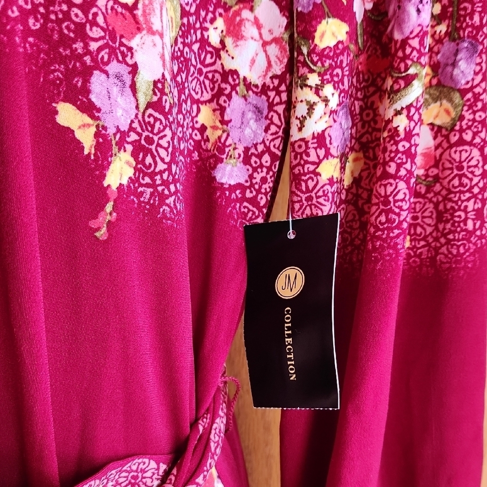 JM Collection Floral Belted Top - Picture 9 of 14
